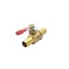 BYLSAGWHT 10 mm Hose Barb x 10 mm Hose Barb Two-Way Brass Ball Valve for Oil, Water, and Air view 1