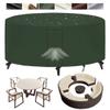 nvdsivee Waterproof Round Patio Table Cover, 420D Oxford Fabric, Green, 140 x 80 cm view 1