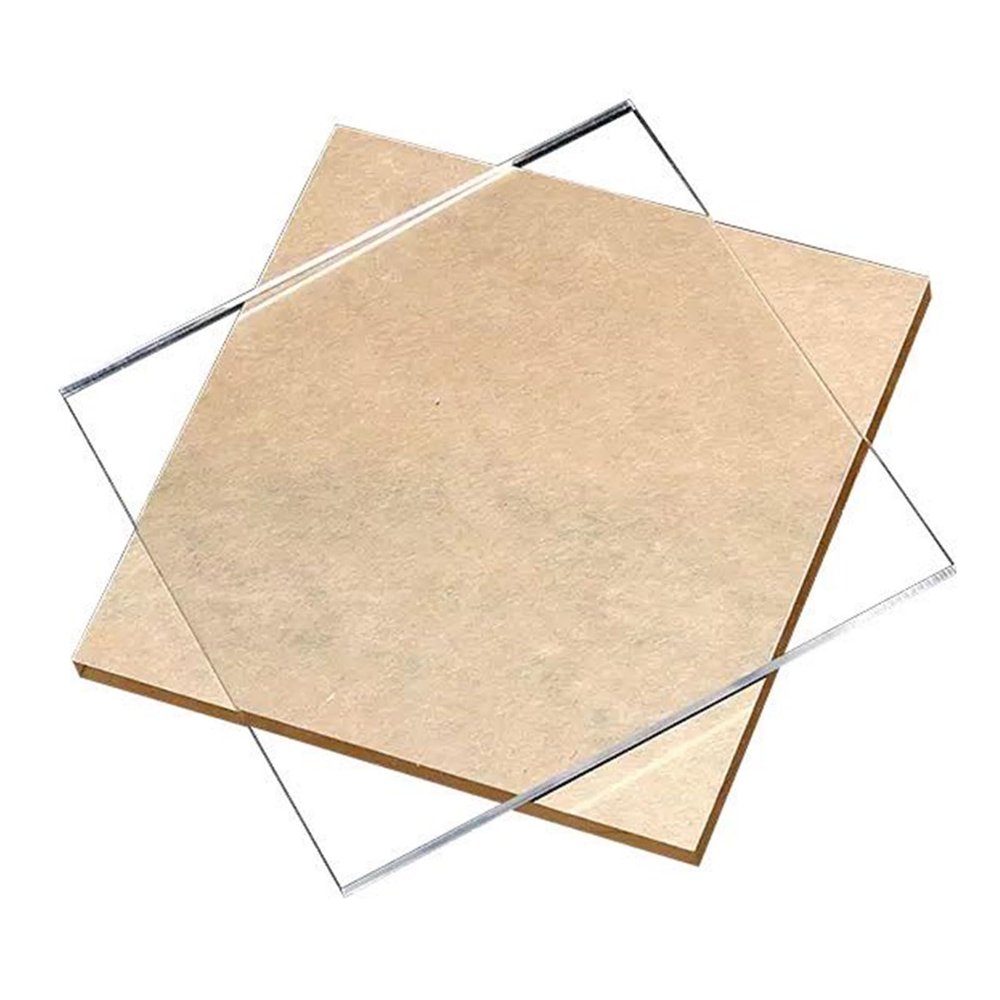 CTRSM Clear Acrylic Sheet, 2 mm Thick, for Picture Frame Glass Replacement, Project Displays, and Painting, 2 x 300 x 300 mm