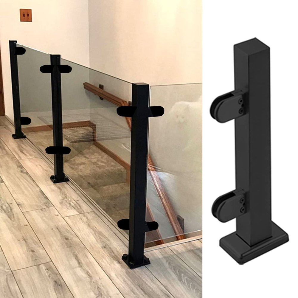 Balustrade Posts for Corner Railings, 100-Pack, 145 cm, Premium Black
