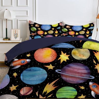 Qiwagu 4-Season Reversible Quilt 200 x 220 cm, Black, 200 GSM, with 2 Pillowcases
