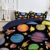 Qiwagu 4-Season Reversible Quilt 200 x 220 cm, Black, 200 GSM, with 2 Pillowcases view 1