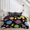 Qiwagu 4-Season Reversible Quilt 200 x 220 cm, Black, 200 GSM, with 2 Pillowcases view 2