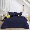 Qiwagu 4-Season Reversible Quilt 200 x 220 cm, Black, 200 GSM, with 2 Pillowcases view 3