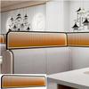 MaiBuL LNNW Stainless Steel Dining Area Divider, Decorative Striped Countertop Divider for Office Restaurants (Black, 35 x 120 cm/13.77 x 47.24 in) view 1