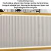 MaiBuL LNNW Stainless Steel Dining Area Divider, Decorative Striped Countertop Divider for Office Restaurants (Black, 35 x 120 cm/13.77 x 47.24 in) view 2
