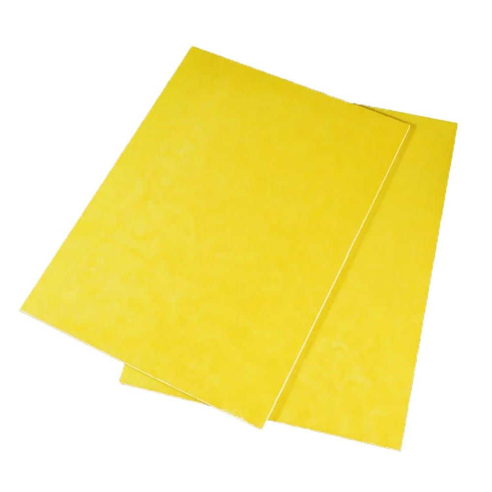 2-Piece Yellow 3240 Fiberglass Epoxy Insulation Sheet, High-Temperature Resistant, 0.54 mm Thick, 100300 mm Wide (300 x 300 x 4 mm)