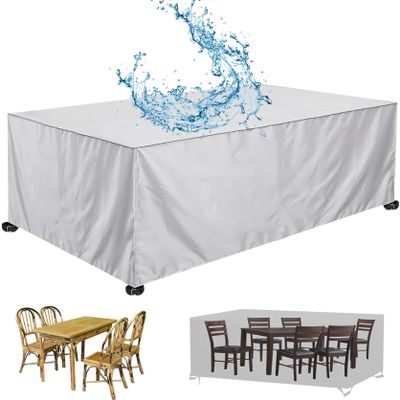 XUEQXUE Garden Furniture Cover 330 x 340 x 330 cm, Waterproof, UV-Resistant, Dustproof, Winterproof, Ivory
