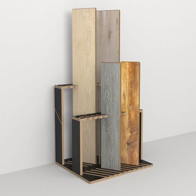 Black Tile Sample Display Rack