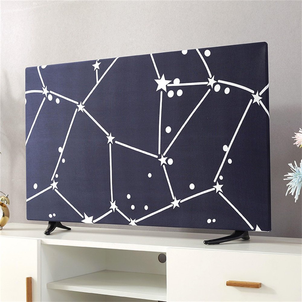 Hixingo TV Dust Cover, Universal TV Protection Cover for Desktop, Wall-Mounted and Curved TVs, 65-Inch Star