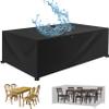 XUEQXUE Garden Furniture Cover, 150 x 410 x 150 cm, Waterproof, UV-Resistant, Winterproof, Black view 1