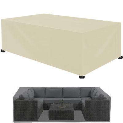 XUEQXUE Garden Furniture Cover 380 x 390 x 380 cm, Beige, Waterproof 420D Oxford Fabric
