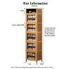 Modern Freestanding Bamboo-Rattan Shoe Cabinet, 43 x 32 x 170 cm view 2