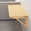 Wall-Mounted Folding Table with Brackets, Breakfast Bar Table for Kitchen and Laundry Room, Space-Saving Design (L x W: 40 x 25 cm) view 1
