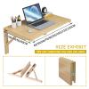 Wall-Mounted Folding Table with Brackets, Breakfast Bar Table for Kitchen and Laundry Room, Space-Saving Design (L x W: 40 x 25 cm) view 2