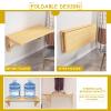 Wall-Mounted Folding Table with Brackets, Breakfast Bar Table for Kitchen and Laundry Room, Space-Saving Design (L x W: 40 x 25 cm) view 3
