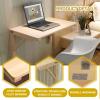 Wall-Mounted Folding Table with Brackets, Breakfast Bar Table for Kitchen and Laundry Room, Space-Saving Design (L x W: 40 x 25 cm) view 4