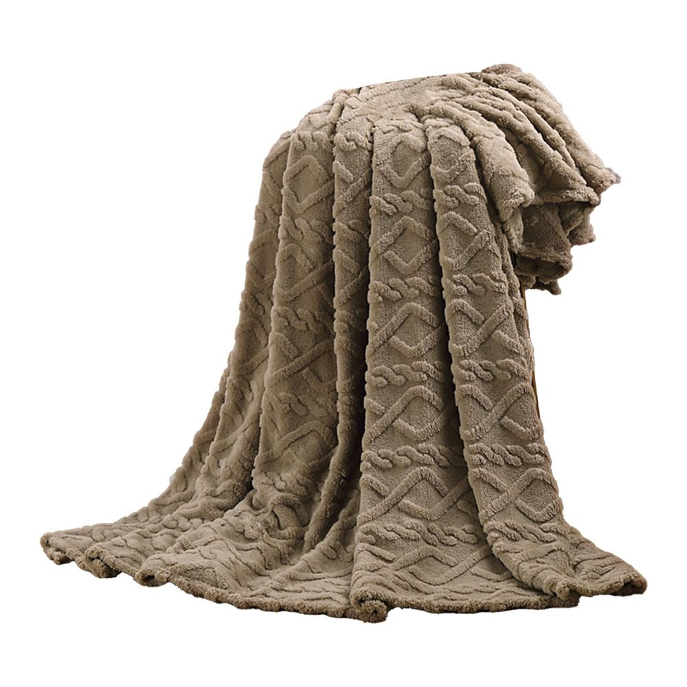 Ewleguzka Boho Throw Blanket for Couch, Sofa, Chair, or Bed, Coffee Brown, 150 x 200 cm