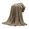 Ewleguzka Boho Throw Blanket for Couch, Sofa, Chair, or Bed, Coffee Brown, 150 x 200 cm view 1