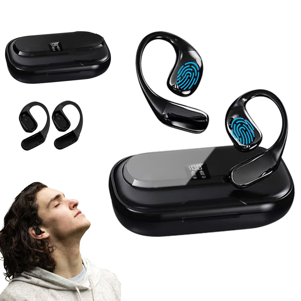 Gotrain Wireless Translator Headphones, Real-Time Translation, 138 Languages, Black