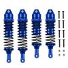 Metal Front and Rear Shock Upgrade Parts for Traxxas Slash 4X4, Slash VXL 2WD, Rustler, Stampede and Hoss 1/10 RC Cars, Blue view 1