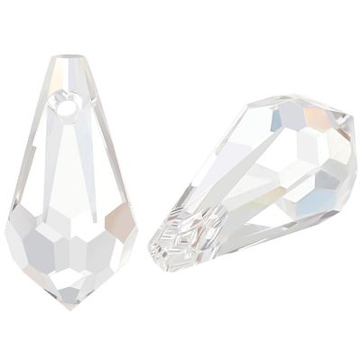 Beebeecraft 40-Piece Clear Faceted Glass Teardrop Charms