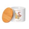 Ceramic Jar with Bamboo Lid – Dress – Silver Doesn't Make Happiness Fashion Shopping – 473 ml (16 oz) view 1