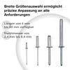 Gabex Flat-Head Blind Rivets, Aluminum/Steel, 2.4–6.4 mm, Professional Quality (3.2 x 6 mm, 500 pcs.) view 2
