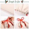 Personalized Santa Sack with Photo Text and Drawstring view 4