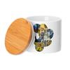Fabulous Bamboo Ceramic Pot with Lid – Van Gogh Collage Modern Art – 473 ml (16 oz) view 1