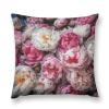 HKMNTGD 22 x 22 in Square Pillow Cover, Peach and White Peonies, Short Plush view 1