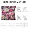 HKMNTGD 22 x 22 in Square Pillow Cover, Peach and White Peonies, Short Plush view 2