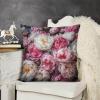 HKMNTGD 22 x 22 in Square Pillow Cover, Peach and White Peonies, Short Plush view 3