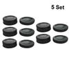 5-Piece Black Plastic Camera Body and Rear Lens Cap Set for DSLR Cameras view 3