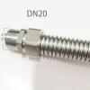 1-Piece 304 Stainless Steel Bellows Water Inlet Hose for Fan Coil Units and Central Air Conditioning, DN20, 3/4 in, 25 cm view 2