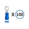 ICXLPMC RV1.25/2/3.5/5.5 Ring Insulated Wire Connector Crimp Terminals, Blue, 100-Pack, RV1.25-4 view 2