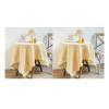 2-Piece Cotton-Linen Tassel Tablecloth, Yellow, 90 x 90 cm view 1