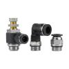 RUAJOGYNVM PC BSPP Black Push-to-Connect Pneumatic Elbow Fitting, 6 mm Tube to G01 Thread view 3