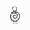 DEARMAMY 40-Piece Spiral Metal Charms, Silver Vintage Pendants for Jewelry Making view 2