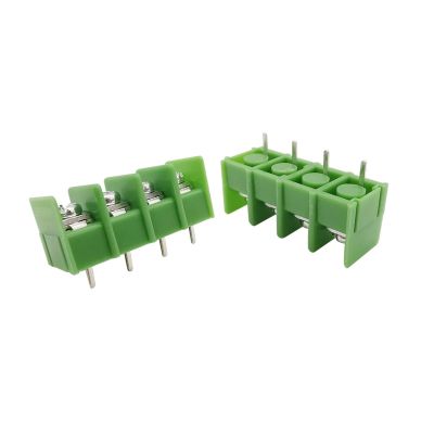 ICXLPMC 20-Piece KF7.62 mm 2/3/4-Pin PCB Screw Terminal Block Connectors, 300 V 20 A, 7.62 mm Pitch, Straight-Pin Connector, Black/Green Adapter (4-Pin Green)