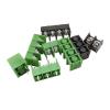 ICXLPMC 20-Piece KF7.62 mm 2/3/4-Pin PCB Screw Terminal Block Connectors, 300 V 20 A, 7.62 mm Pitch, Straight-Pin Connector, Black/Green Adapter (4-Pin Green) view 3