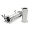 304 Stainless Steel Pipe Fitting Spool Tube with Clamp, Lengths 100/152/200/254/300 mm, OD 19/25/38/45/51 mm, Ferrule 50.5/64 mm (1 Pipe, 100 mm Length, OD 25 mm x Ferrule 50.5 mm) view 2