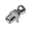 F Trash Pump Adapter, Male Camlock x Male Pipe Threads, 316 Stainless Steel, RUAJOGYNVM (1 in.) view 1