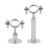 1 pc 304 Stainless Steel Tube Pipe Clamp Hanger Stand-Off Support, Adjustable 30–50 mm / 50–100 mm, for 19–108 mm OD Pipes, RUAJOGYNVM (54–57 mm, L30–50 mm) view 1