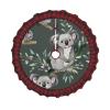 Koala-Printed Christmas Tree Skirt, 121.9 cm, Red Plaid view 1