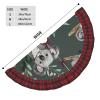 Koala-Printed Christmas Tree Skirt, 121.9 cm, Red Plaid view 4