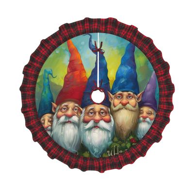 Colorful Gnome Printed Christmas Tree Skirt, 30 in