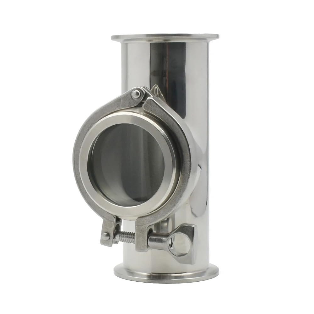 1.5–4 in. Flow Pipe Optical Sight Glass Tube, 38–102 mm OD, SUS304 Stainless Steel, ICXLPMC (1 UK, 63 mm × Ferrule 77.5)
