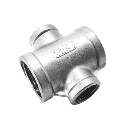 ICXLPMC 304 Stainless Steel Female Reducer Cross, 4-Way, 2 to 1 Inch