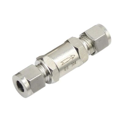 1pc Stainless Steel Compression Check Valve, One-Way Flow, SS304/SS316, 3/4/6/8/10/12mm, 1/8"/1/4"/3/8"/1/2", ICXLPMC (6mm, SS316)